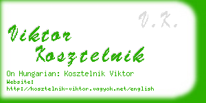 viktor kosztelnik business card